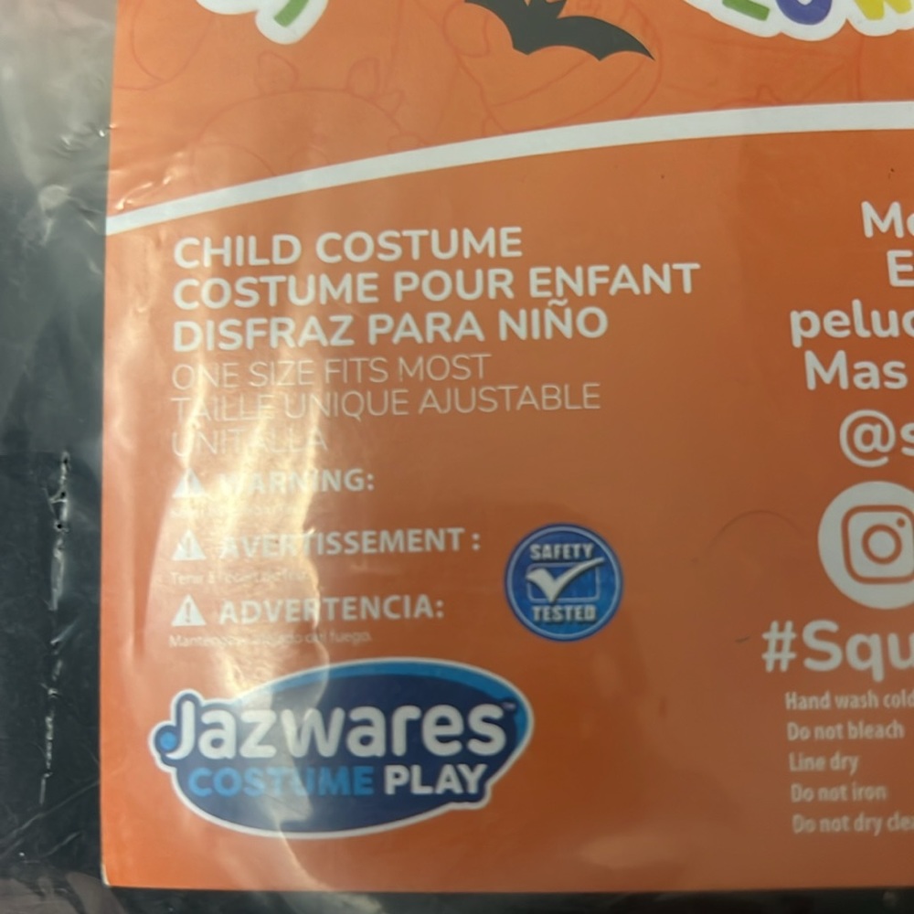 Squishmallows Emily Pumpkin Costume the Bat NWT age 6+ - Picture 3 of 3